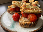 Tomatoes & halloumi on toast