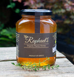 Raphael's Organic Thyme Honey has a unique flavour from the Thyme flowers around the Golden Mountain of Paggeo in Crete, Greece.